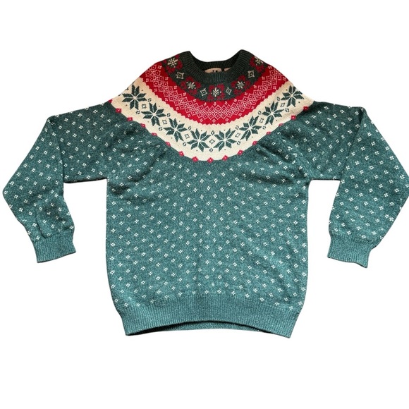 Vintage Northern Reflections Fair Isle Sweater Nordic  Christmas Unisex - Picture 7 of 10